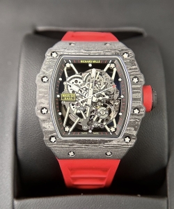 Richard Mille rm35-02 skeleton red rubber strap 44mm