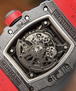 Richard Mille rm35-02 skeleton red rubber strap 44mm