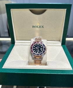 Rolex gmt-master ii 126755 saru gold wrapped moissanite 41mm