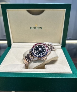 Rolex gmt-master ii 126755 saru gold wrapped moissanite 41mm