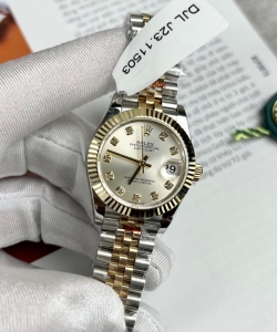 Rolex datejust 18k gold wrapped white dial 31mm