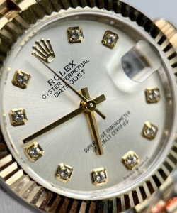 Rolex datejust 18k gold wrapped white dial 31mm