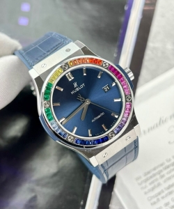 hublot classic fusion blue synthetic gemstone 42mm