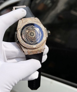 hublot big bang sang bleu king gold diamond 44mm