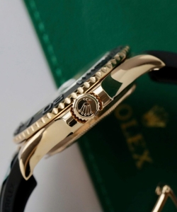 Rolex yacht-master 18k rose gold case black dial 40mm