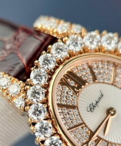 chopard with moissanite diamonds 18k gold wrapped 34mm