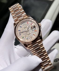 Rolex day-date gold wrapped with moissanite full dial gm v2 40mm