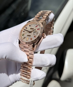 Rolex day-date gold wrapped with moissanite full dial gm v2 40mm