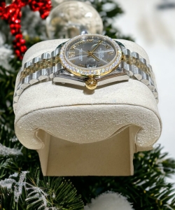 Rolex datejust moissanite diamond gray dial 31mm