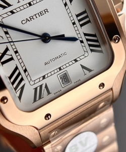 cartier santos rose gold 39.8mm