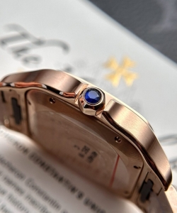 cartier santos rose gold 39.8mm