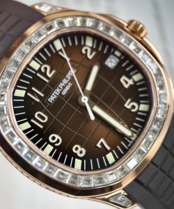 Patek Philippe aquanaut 5167r gold wrapped moissanite 40mm