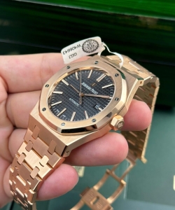 audemars piguet royal oak 15400 gold wrapped black dial zf 41mm