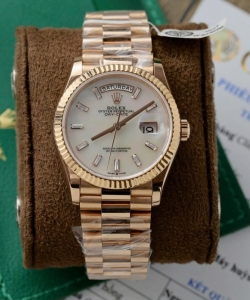 Rolex day-date dial mother of pearl custom gold wrapped 36mm