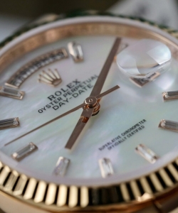 Rolex day-date dial mother of pearl custom gold wrapped 36mm