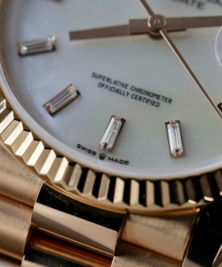 Rolex day-date dial mother of pearl custom gold wrapped 36mm