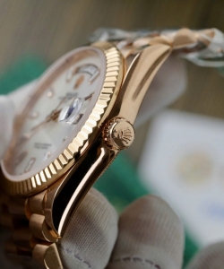 Rolex day-date dial mother of pearl custom gold wrapped 36mm