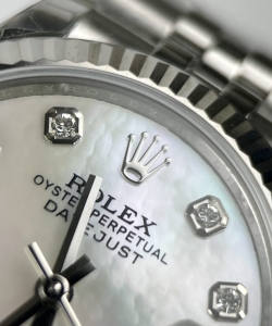 Rolex datejust mother of pearl dial jubilee strap 31mm