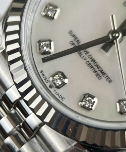 Rolex datejust mother of pearl dial jubilee strap 31mm