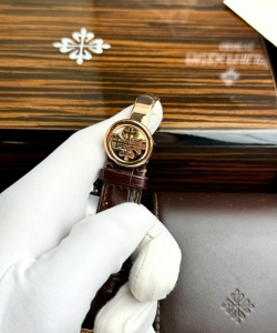 Patek Philippe grand complications 5270 clone watches white dial leather strap 41mm