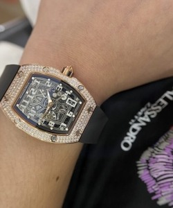 Richard Mille rm67-01 rose gold rubber strap 40mm