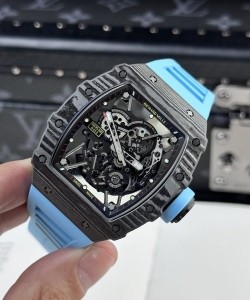 Richard Mille rm35-02 custom full carbon case blue bbr 44mm