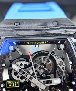 Richard Mille rm35-02 custom full carbon case blue bbr 44mm