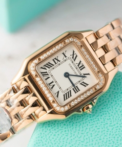 cartier panthere women’s rose gold quartz 27mm