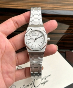 audemars piguet royal oak white dial automatic 34mm