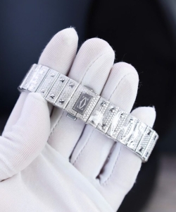 cartier santos custom with full diamond moissanite hong kong 35mm