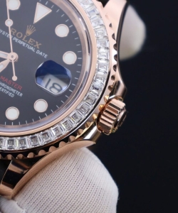 Rolex yacht-master custom gold wrapped with moissanite baguette diamond hong kong 40mm