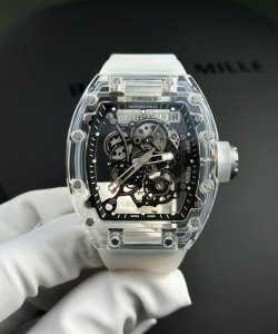 Richard Mille rm055 sapphire crystal rubber strap 45mm