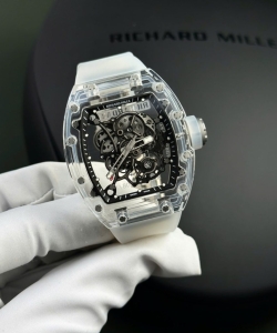 Richard Mille rm055 sapphire crystal rubber strap 45mm