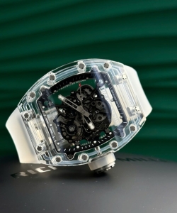 Richard Mille rm055 sapphire crystal rubber strap 45mm