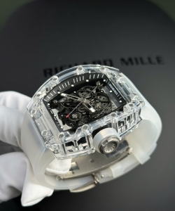 Richard Mille rm055 sapphire crystal rubber strap 45mm