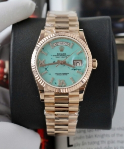 Rolex day-date 128238 dial turquoise gold wrapped 36mm