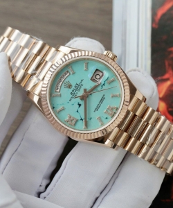 Rolex day-date 128238 dial turquoise gold wrapped 36mm