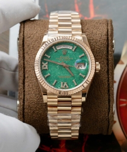 Rolex day-date 128235 dial aventurine custom gold wrapped 36mm