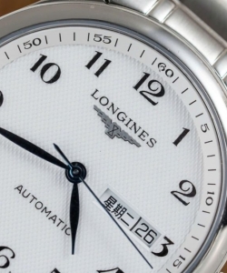 longines master white dial metal wire 38.5mm