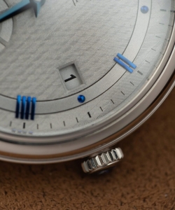 omega de ville prestige power reserve blue leather strap 39.5mm