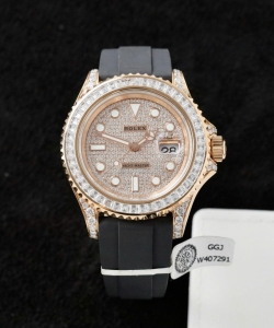 Rolex yacht-mastergold wrapped + moissanite diamonds hong kong 40mm