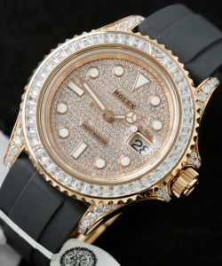 Rolex yacht-mastergold wrapped + moissanite diamonds hong kong 40mm