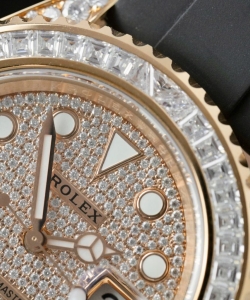 Rolex yacht-mastergold wrapped + moissanite diamonds hong kong 40mm