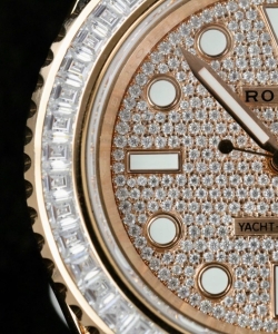 Rolex yacht-mastergold wrapped + moissanite diamonds hong kong 40mm