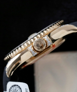 Rolex yacht-mastergold wrapped + moissanite diamonds hong kong 40mm