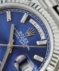 Rolex day-date 128236 blue dial weight 158gram 36mm