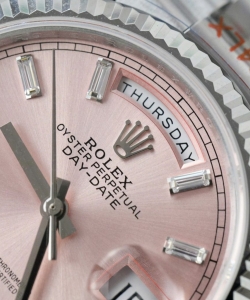 Rolex day-date 128236 pink dial weight 158 grams 36mm