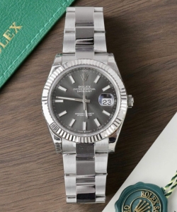 Rolex datejust 126334 gray dial oyster strap 41mm