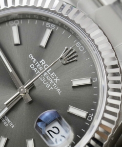 Rolex datejust 126334 gray dial oyster strap 41mm