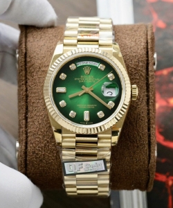 Rolex day-date 128238 dial green ombre weight 158 grams 36mm